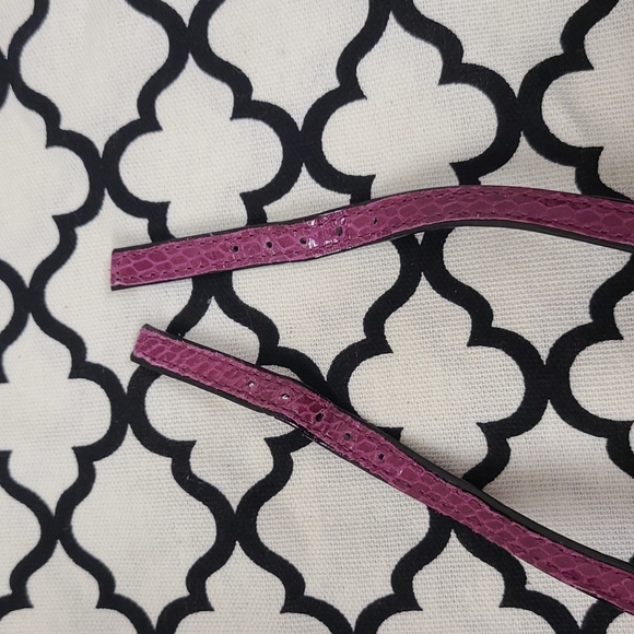 WHBM Laci Platform Heel Purple Black Leather Reptile Size 8 1/2 M - Picture 8 of 8